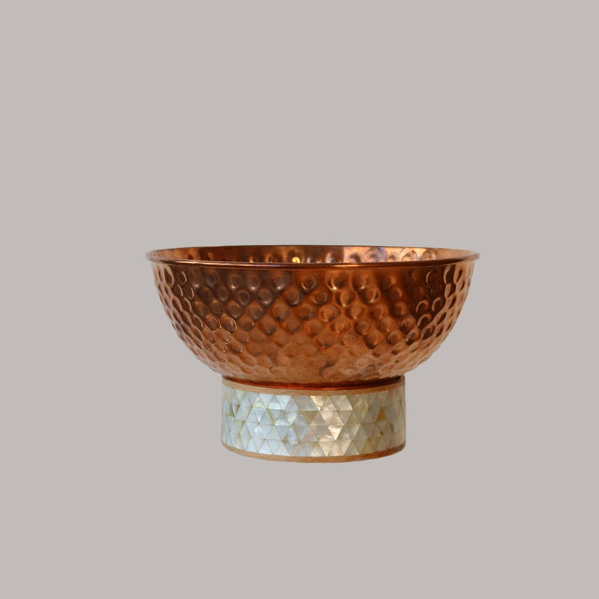 Copper Bowl with Stand