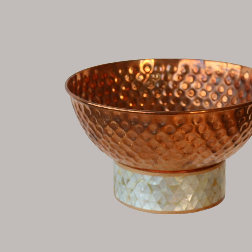 Copper Bowl with Stand