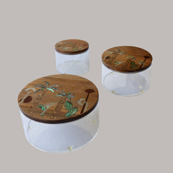 Palm Trees Round Box