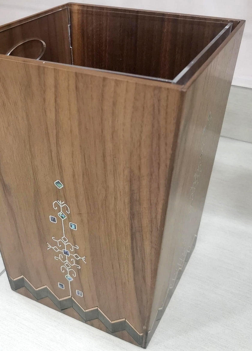 Decorative Wood Bin